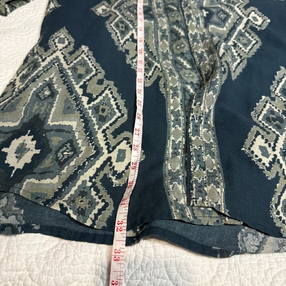 Blue Patterned Women's Tunic - Picture 11 of 12